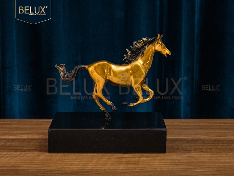 Tượng ngựa bằng đồng decor cao 20cm